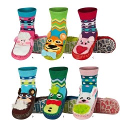 Calcetines suela de cuero con elementos 3D Calcetines suela de