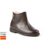 Botines bajos piel con forro de borreguillo, made in spain -