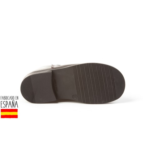 Botines bajos piel con forro de borreguillo, made in spain -