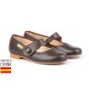 Botines bajos piel con forro de borreguillo, made in spain -
