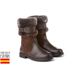 Botas piel detalle pelo, made in spain - ANGELITOS - ANGI-152