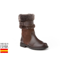 Botas piel detalle pelo, made in spain - ANGELITOS - ANGI-152