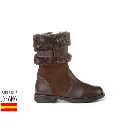 Botas piel detalle pelo, made in spain - ANGELITOS - ANGI-152