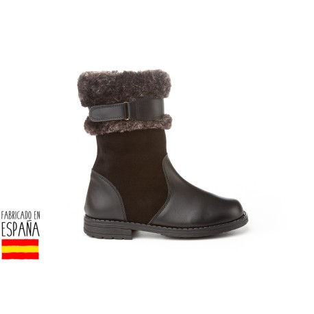 Botas piel detalle pelo, made in spain - ANGELITOS - ANGI-152