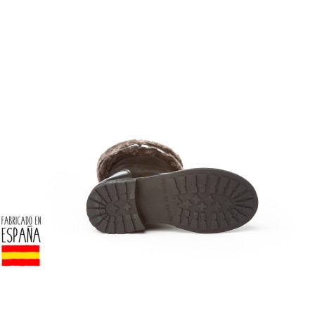 Botas piel detalle pelo, made in spain - ANGELITOS - ANGI-152