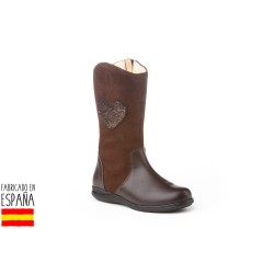 Botas piel detalle corazón lateral, made in spain - ANGELITOS -