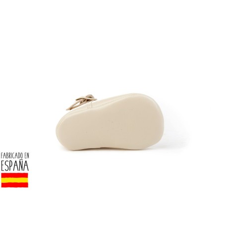 Zapatito suela blanda de piel cierre hebilla, made in spain -