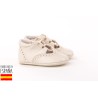 Zapatito suela blanda de piel cierre cordones, made in spain -