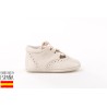 Zapatito suela blanda de piel cierre cordones, made in spain -