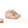 Zapatito suela blanda de piel cierre cordones, made in spain -