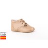 Zapatito suela blanda de piel cierre cordones, made in spain -