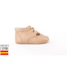 Zapatito suela blanda de piel cierre cordones, made in spain -
