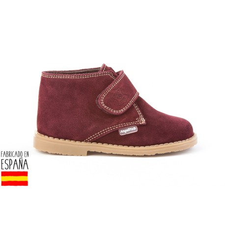 Botines bajos piel y cierre velcro, made in spain - ANGELITOS -