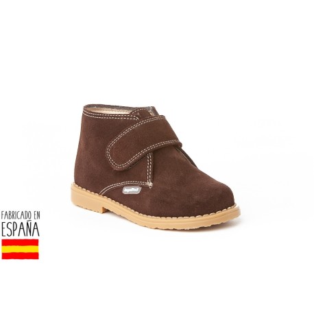 Botines bajos piel y cierre velcro, made in spain - ANGELITOS -