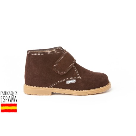Botines bajos piel y cierre velcro, made in spain - ANGELITOS -