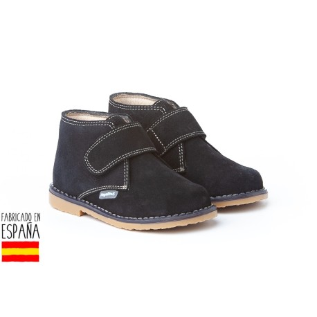 Botines bajos piel y cierre velcro, made in spain - ANGELITOS -