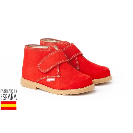 Botines bajos piel y cierre velcro, made in spain - ANGELITOS -