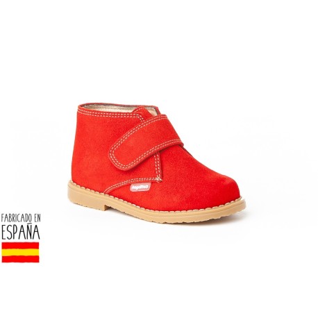Botines bajos piel y cierre velcro, made in spain - ANGELITOS -