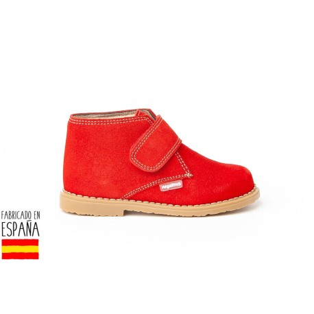 Botines bajos piel y cierre velcro, made in spain - ANGELITOS -