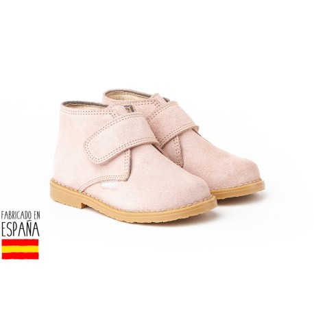 Botines bajos piel y cierre velcro, made in spain - ANGELITOS -