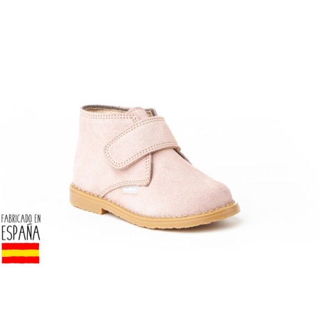 Botines bajos piel y cierre velcro, made in spain - ANGELITOS -
