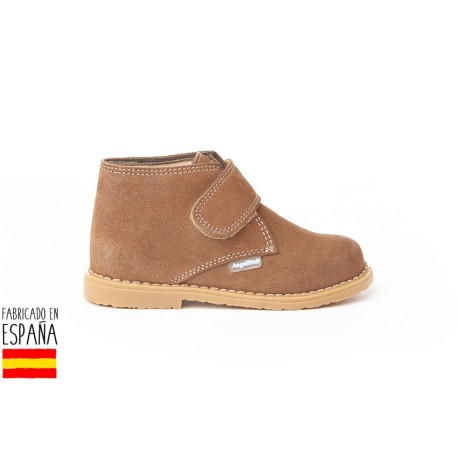 Botines bajos piel y cierre velcro, made in spain - ANGELITOS -
