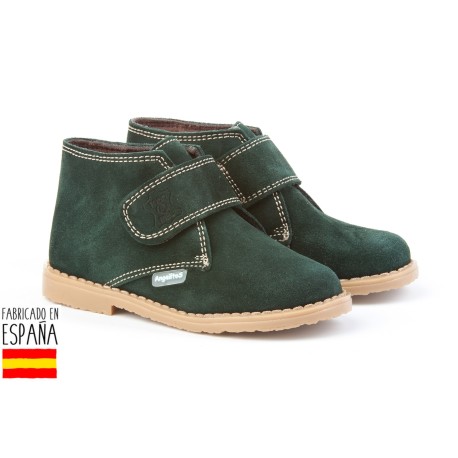 Botines bajos piel y cierre velcro, made in spain - ANGELITOS -