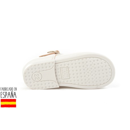 Merceditas piel lisas cierre hebilla, made in spain - ANGELITOS