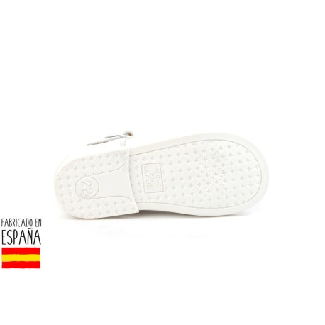Merceditas piel lisas cierre hebilla, made in spain - ANGELITOS