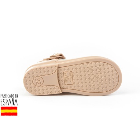 Merceditas piel lisas cierre hebilla, made in spain - ANGELITOS