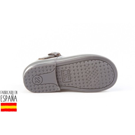 Merceditas piel lisas cierre hebilla, made in spain - ANGELITOS