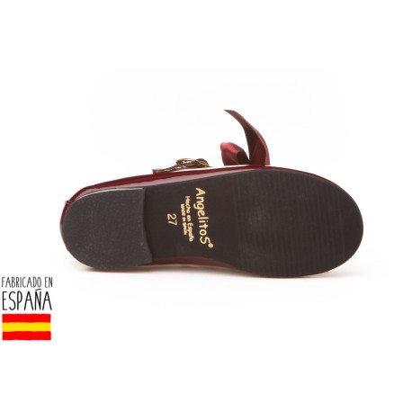 Merceditas charol detalle maxi lazo, made in spain - ANGELITOS