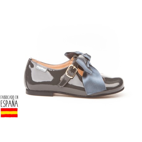 Merceditas charol detalle maxi lazo, made in spain - ANGELITOS