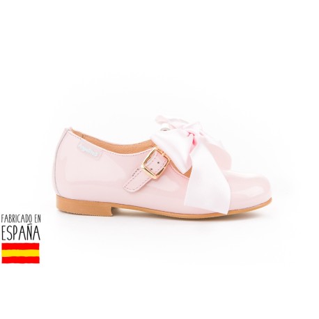 Merceditas charol detalle maxi lazo, made in spain - ANGELITOS