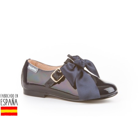 Merceditas charol detalle maxi lazo, made in spain - ANGELITOS