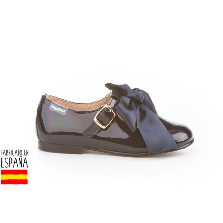 Merceditas charol detalle maxi lazo, made in spain - ANGELITOS