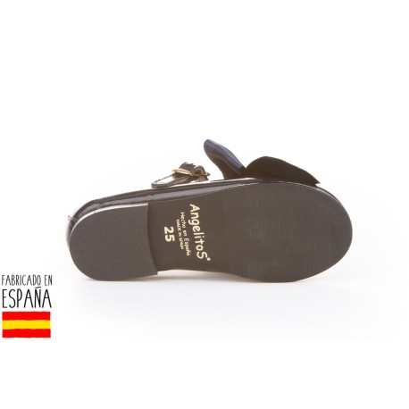 Merceditas charol detalle maxi lazo, made in spain - ANGELITOS