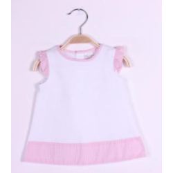 Vestido manga corta con cuadros-ALM-BGV04543 Vestido manga