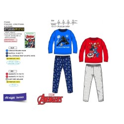 Pijama largo 100% algodón-SCFV-ET2020-AVENGERS C Pijama largo