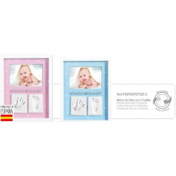 Marco de fotos con 2 huellas-IBV-PORTAFOTOS2-Interbaby Marco de