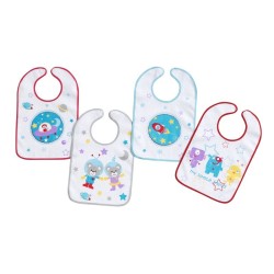 Pack 3 baberos rizo plastificado velcro 25x40 modelos