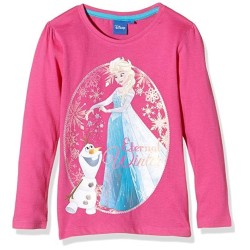 Camiseta manga larga niña frozen cuello redondo