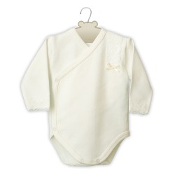 Body cruzado manga larga Elas detalle puntillas y lazo Calamaro