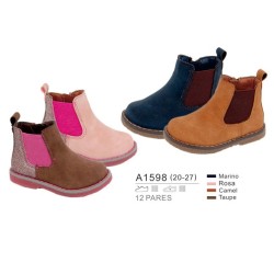 Botines detalle elástico cierre lateral por cremallera, venta