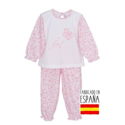 Pijama largo mariposa-CLV-35159-Calamaro Baby Composición: 100%