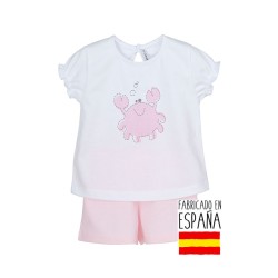 Pijama corto cangrejo-CLV-35161-Calamaro Baby Composición: 100%
