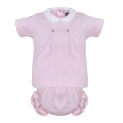 Conjunto 2 piezas manga corta bebe-ALM-MN8504-MINHON Conjunto 2