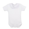 Body manga corta cuello pique bordado-CLV-19063-Calamaro Baby
