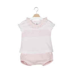 Conjunto corto bebé jubon y pololo Afrodita-Calamaro Baby