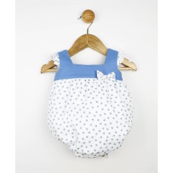 Ranita bebé tejido combinado lino/algodón estampado